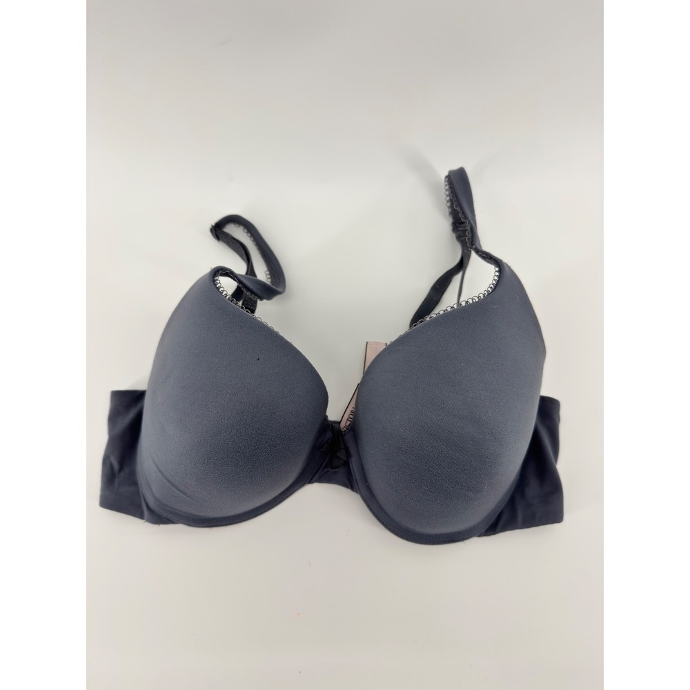 Victoria's Secret Body By Victoria Perfect Shape Bra Gray 34C Underwire Padded